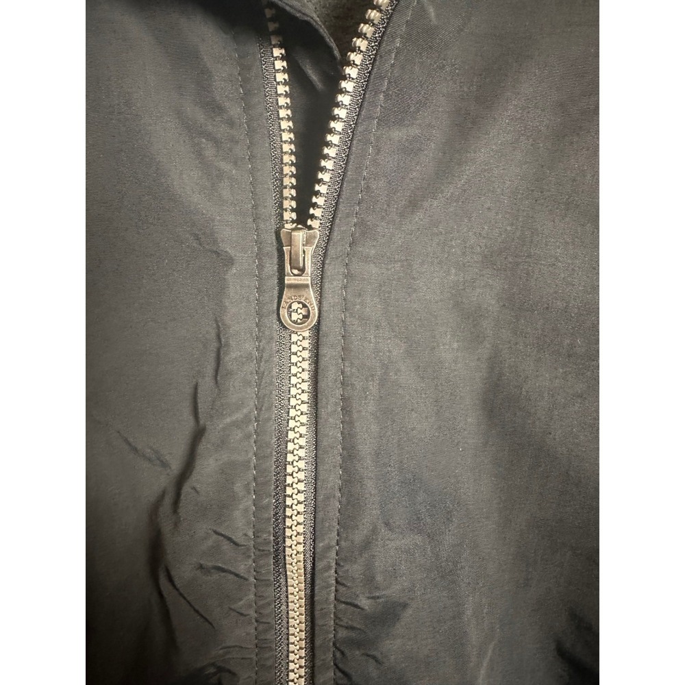 Lands' End Mens XXL Black Squall Jacket Fleece Lined‎ Bomber Windbreaker Coat - Picture 3 of 4